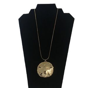 NWOT Gold Plated Starfish Sand Dollar Necklace